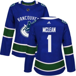 Women's Vancouver Canucks Kirk Mclean Adidas Authentic Home Jersey - Blue