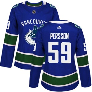 Women's Vancouver Canucks Viktor Persson Adidas Authentic Home Jersey - Blue