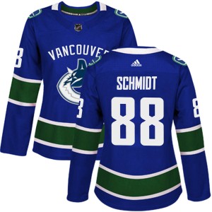 Women's Vancouver Canucks Nate Schmidt Adidas Authentic Home Jersey - Blue