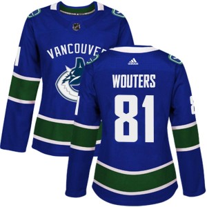 Women's Vancouver Canucks Chase Wouters Adidas Authentic Home Jersey - Blue