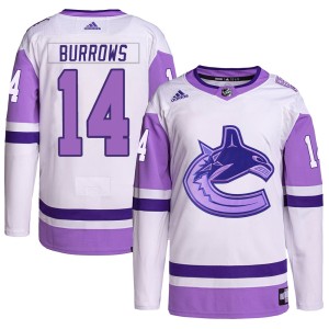 Youth Vancouver Canucks Alex Burrows Adidas Authentic Hockey Fights Cancer Primegreen Jersey - White/Purple