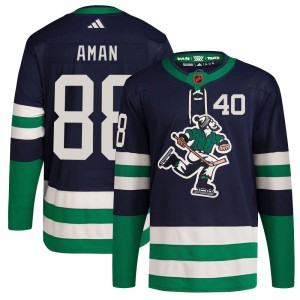 Youth Vancouver Canucks Nils Aman Adidas Authentic Reverse Retro 2.0 Jersey - Navy