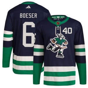 Youth Vancouver Canucks Brock Boeser Adidas Authentic Reverse Retro 2.0 Jersey - Navy