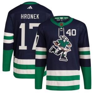Youth Vancouver Canucks Filip Hronek Adidas Authentic Reverse Retro 2.0 Jersey - Navy