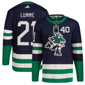 Youth Vancouver Canucks Jyrki Lumme Adidas Authentic Reverse Retro 2.0 Jersey - Navy