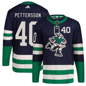 Youth Vancouver Canucks Elias Pettersson Adidas Authentic Reverse Retro 2.0 Jersey - Navy