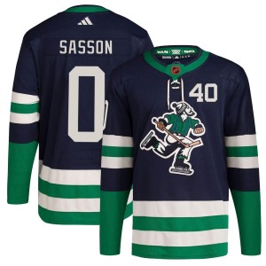 Youth Vancouver Canucks Max Sasson Adidas Authentic Reverse Retro 2.0 Jersey - Navy