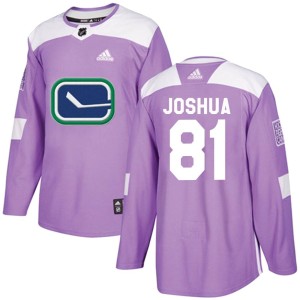 Youth Vancouver Canucks Dakota Joshua Adidas Authentic Fights Cancer Practice Jersey - Purple