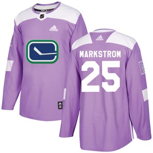 Youth Vancouver Canucks Jacob Markstrom Adidas Authentic Fights Cancer Practice Jersey - Purple