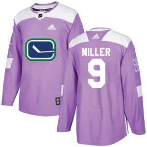 Youth Vancouver Canucks J.T. Miller Adidas Authentic Fights Cancer Practice Jersey - Purple