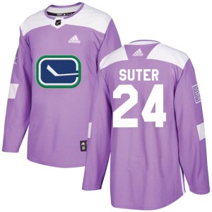 Youth Vancouver Canucks Pius Suter Adidas Authentic Fights Cancer Practice Jersey - Purple