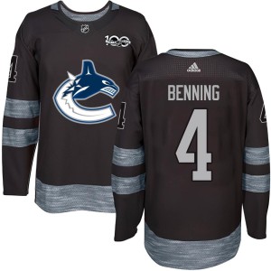 Youth Vancouver Canucks Jim Benning Authentic 1917-2017 100th Anniversary Jersey - Black
