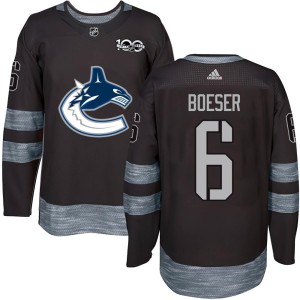 Youth Vancouver Canucks Brock Boeser Authentic 1917-2017 100th Anniversary Jersey - Black