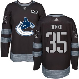 Youth Vancouver Canucks Thatcher Demko Authentic 1917-2017 100th Anniversary Jersey - Black
