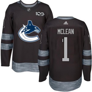 Youth Vancouver Canucks Kirk Mclean Authentic 1917-2017 100th Anniversary Jersey - Black