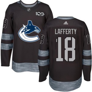 Youth Vancouver Canucks Sam Lafferty Authentic 1917-2017 100th Anniversary Jersey - Black