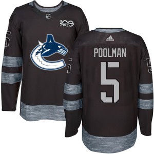 Youth Vancouver Canucks Tucker Poolman Authentic 1917-2017 100th Anniversary Jersey - Black