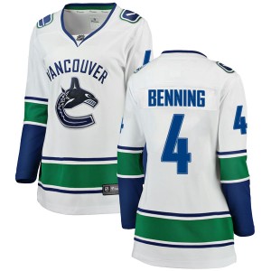 Women's Vancouver Canucks Jim Benning Fanatics Branded Breakaway Away Jersey - White