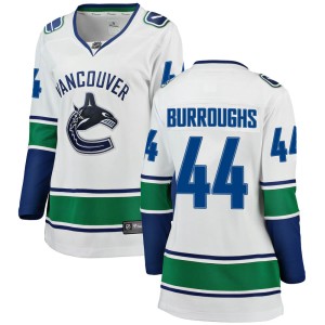 Women's Vancouver Canucks Kyle Burroughs Fanatics Branded Breakaway Away Jersey - White