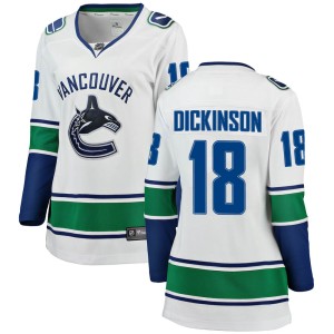 Women's Vancouver Canucks Jason Dickinson Fanatics Branded Breakaway Away Jersey - White