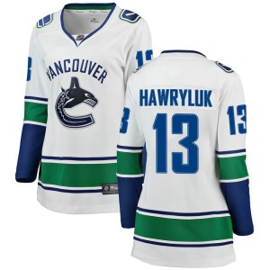 Women's Vancouver Canucks Jayce Hawryluk Fanatics Branded Breakaway Away Jersey - White