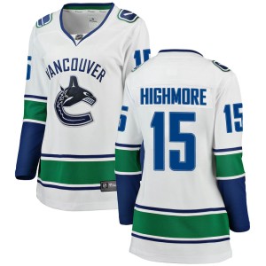 Women's Vancouver Canucks Matthew Highmore Fanatics Branded Breakaway Away Jersey - White