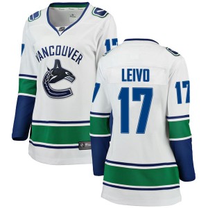 Women's Vancouver Canucks Josh Leivo Fanatics Branded Breakaway Away Jersey - White