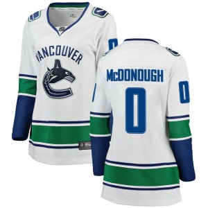 Women's Vancouver Canucks Aidan McDonough Fanatics Branded Breakaway Away Jersey - White