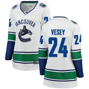 Women's Vancouver Canucks Jimmy Vesey Fanatics Branded Breakaway Away Jersey - White