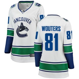 Women's Vancouver Canucks Chase Wouters Fanatics Branded Breakaway Away Jersey - White