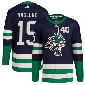 Men's Vancouver Canucks Markus Naslund Adidas Authentic Reverse Retro 2.0 Jersey - Navy