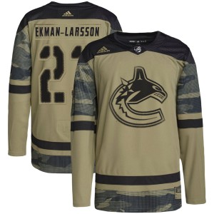 Youth Vancouver Canucks Oliver Ekman-Larsson Adidas Authentic Military Appreciation Practice Jersey - Camo