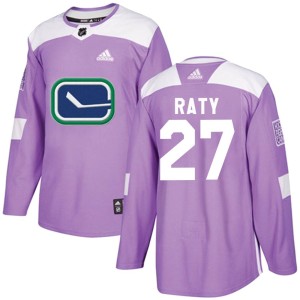 Men's Vancouver Canucks Aatu Raty Adidas Authentic Fights Cancer Practice Jersey - Purple