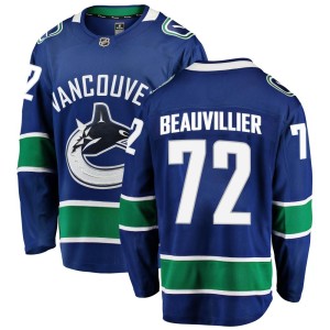 Men's Vancouver Canucks Anthony Beauvillier Fanatics Branded Breakaway Home Jersey - Blue