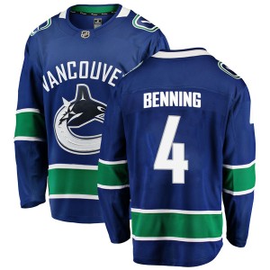 Men's Vancouver Canucks Jim Benning Fanatics Branded Breakaway Home Jersey - Blue
