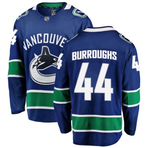 Men's Vancouver Canucks Kyle Burroughs Fanatics Branded Breakaway Home Jersey - Blue
