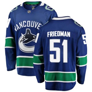 Men's Vancouver Canucks Mark Friedman Fanatics Branded Breakaway Home Jersey - Blue