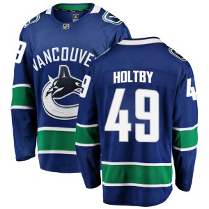 Men's Vancouver Canucks Braden Holtby Fanatics Branded Breakaway Home Jersey - Blue