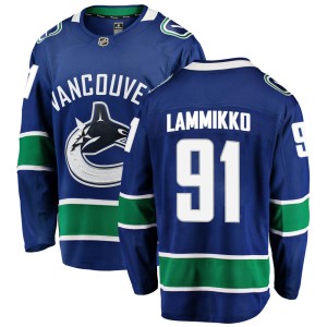 Men's Vancouver Canucks Juho Lammikko Fanatics Branded Breakaway Home Jersey - Blue