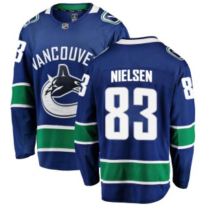 Men's Vancouver Canucks Tristen Nielsen Fanatics Branded Breakaway Home Jersey - Blue