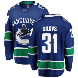 Men's Vancouver Canucks Arturs Silovs Fanatics Branded Breakaway Home Jersey - Blue