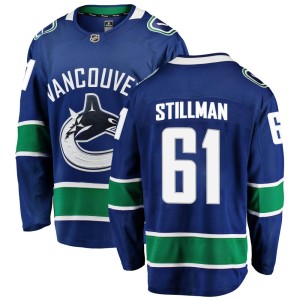Men's Vancouver Canucks Riley Stillman Fanatics Branded Breakaway Home Jersey - Blue
