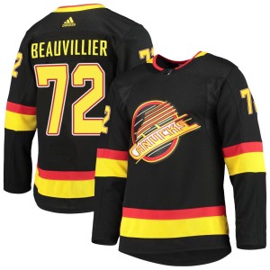 Youth Vancouver Canucks Anthony Beauvillier Adidas Authentic Alternate Primegreen Pro Jersey - Black