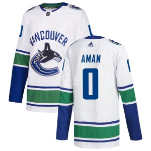 Men's Vancouver Canucks Nils Aman Adidas Authentic zied Away Jersey - White