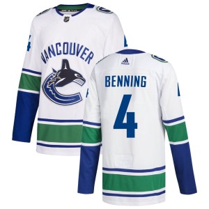 Men's Vancouver Canucks Jim Benning Adidas Authentic zied Away Jersey - White