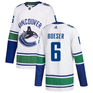 Men's Vancouver Canucks Brock Boeser Adidas Authentic zied Away Jersey - White