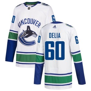 Men's Vancouver Canucks Collin Delia Adidas Authentic zied Away Jersey - White