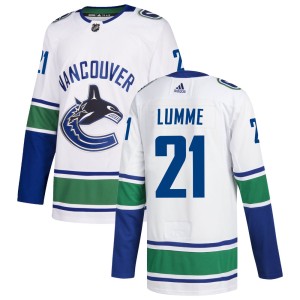 Men's Vancouver Canucks Jyrki Lumme Adidas Authentic zied Away Jersey - White