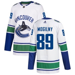 Men's Vancouver Canucks Alexander Mogilny Adidas Authentic zied Away Jersey - White