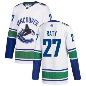 Men's Vancouver Canucks Aatu Raty Adidas Authentic zied Away Jersey - White